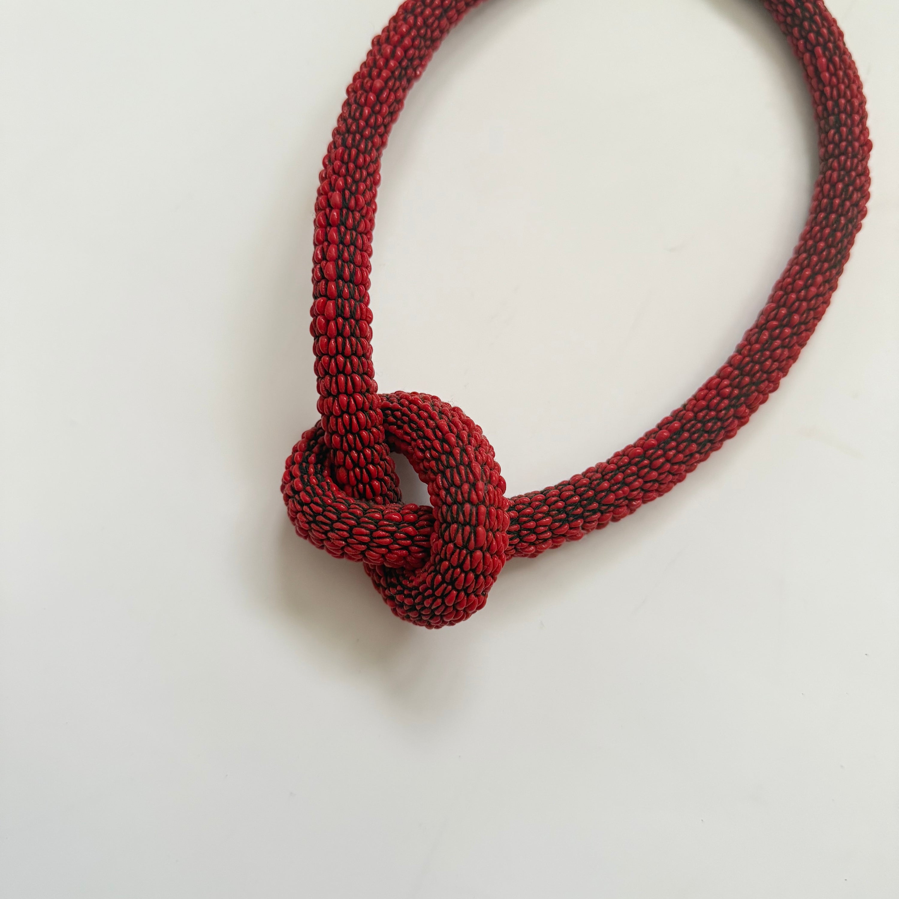 Noeud Red Short Necklace S
