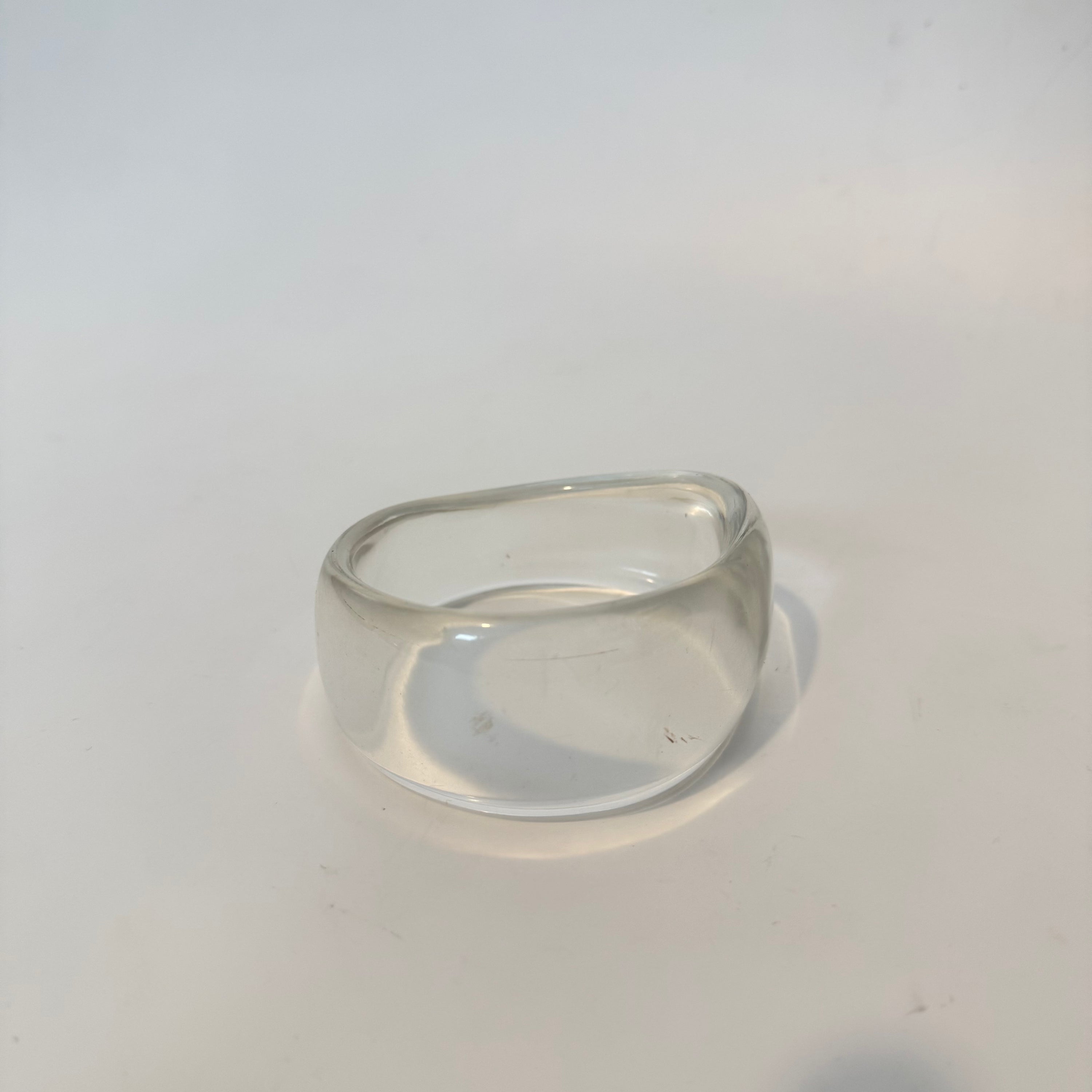 Vintage 1980s Resin Transparent Chunky Bangle