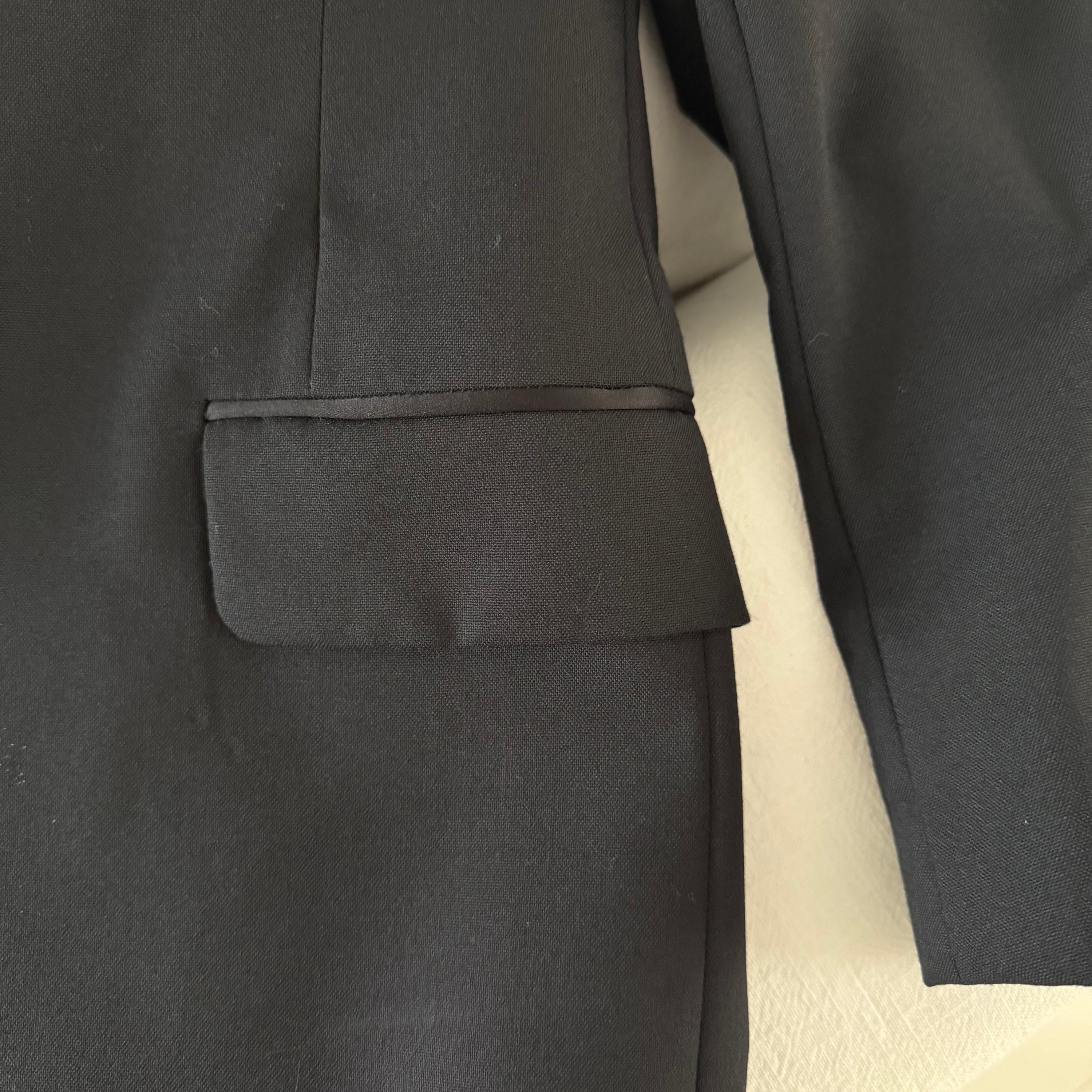 Vintage Brooks Brothers Black Satin Lapel Blazer