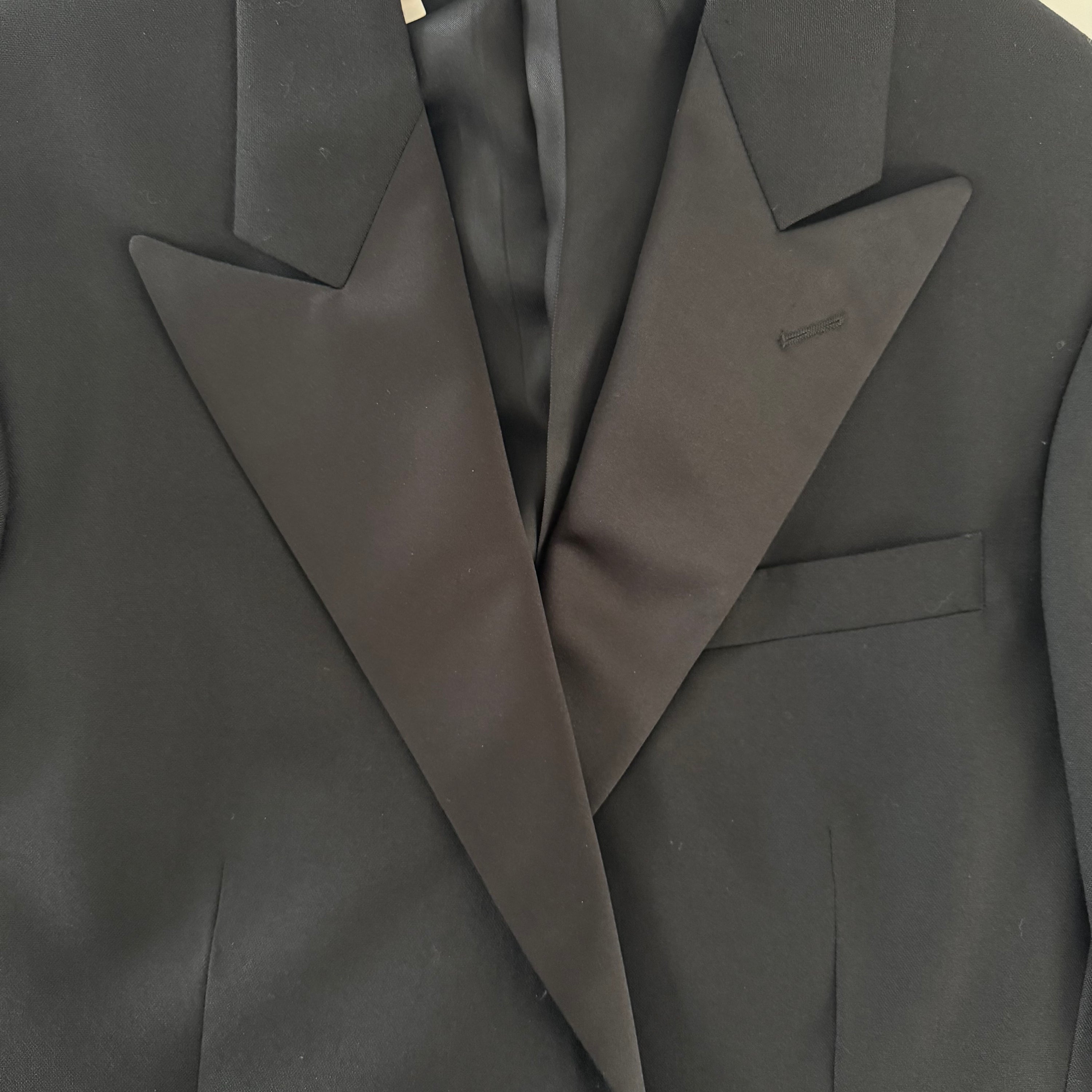 Vintage Brooks Brothers Black Satin Lapel Blazer