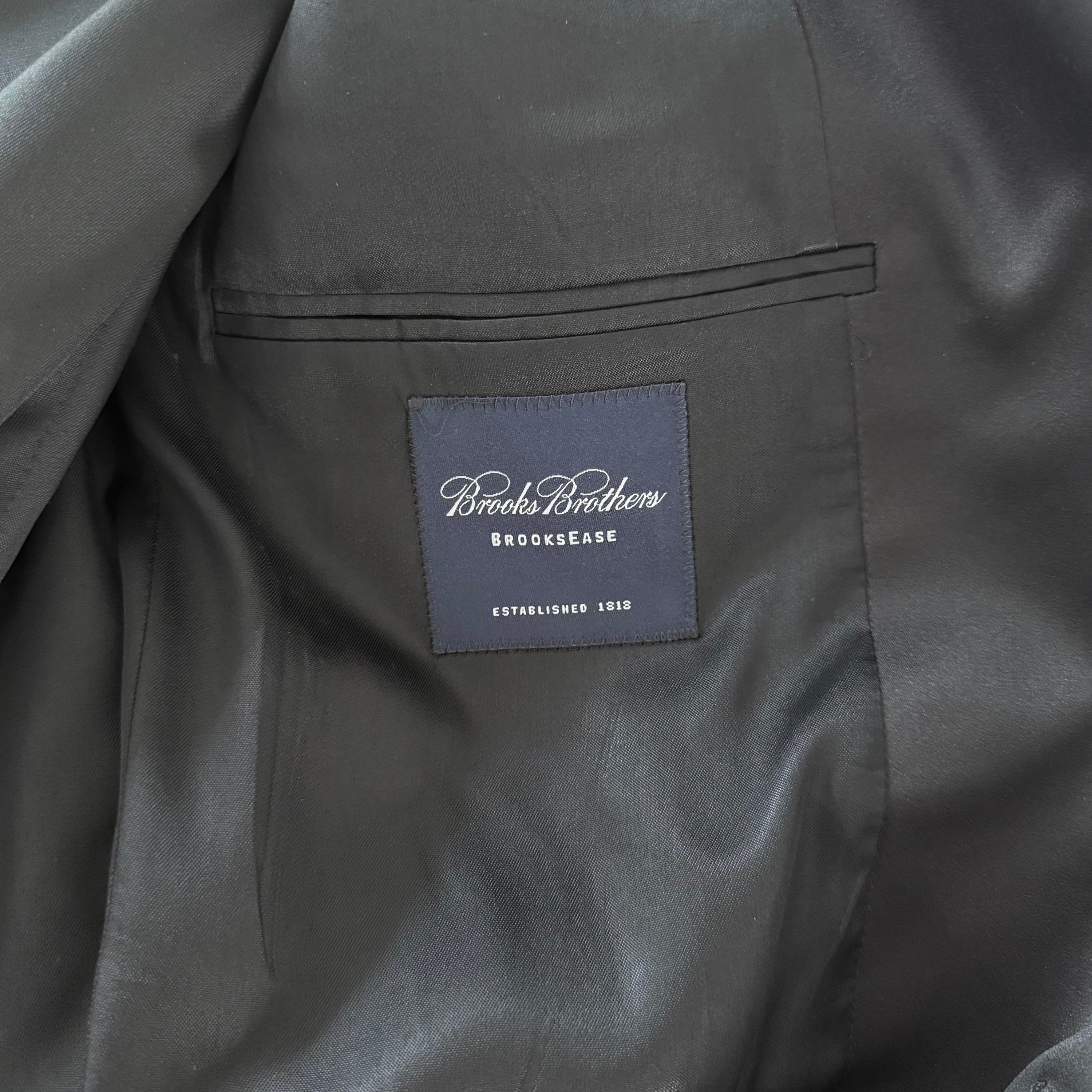 Vintage Brooks Brothers Black Satin Lapel Blazer
