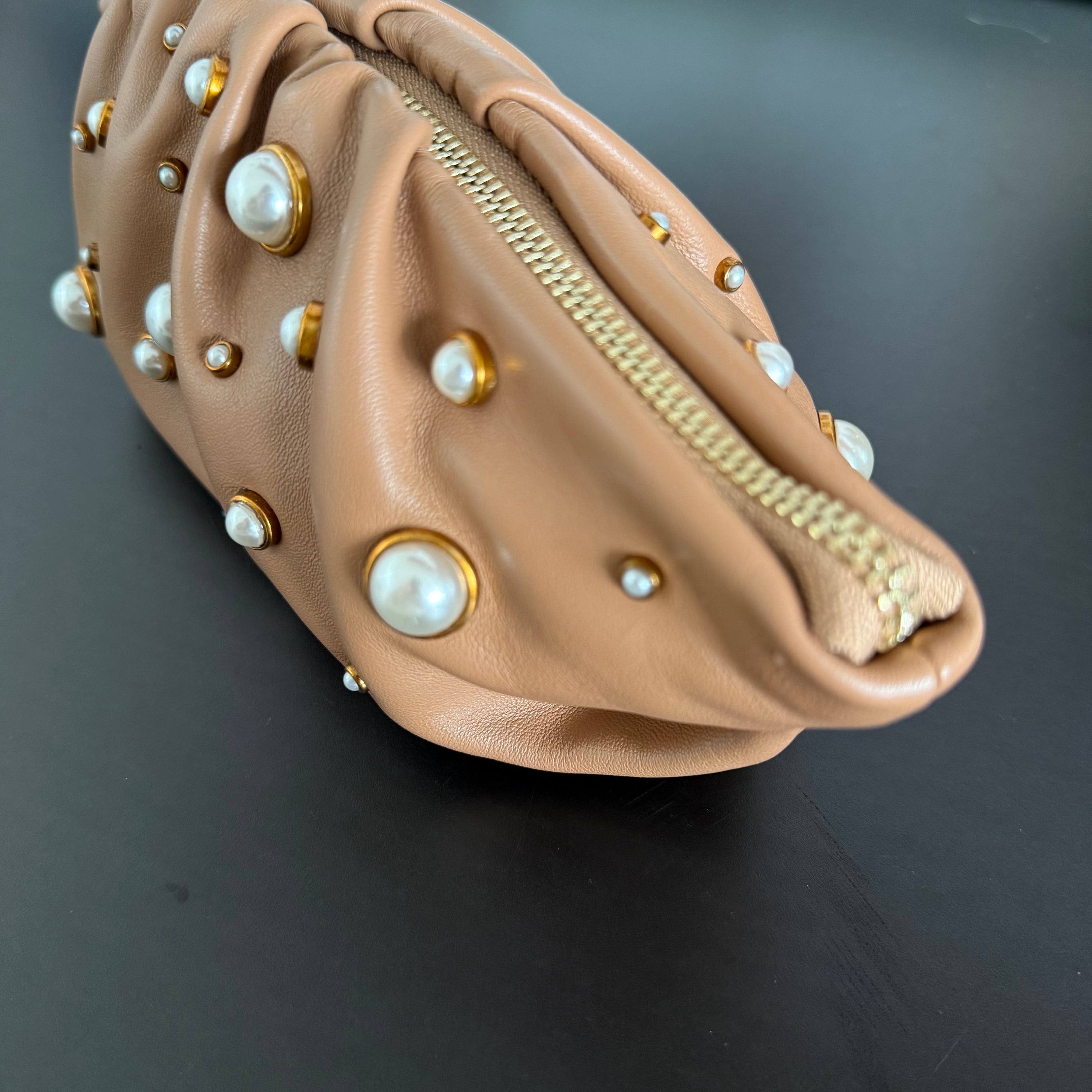 Mori 1.0 Camel Pearl Clutch Sample