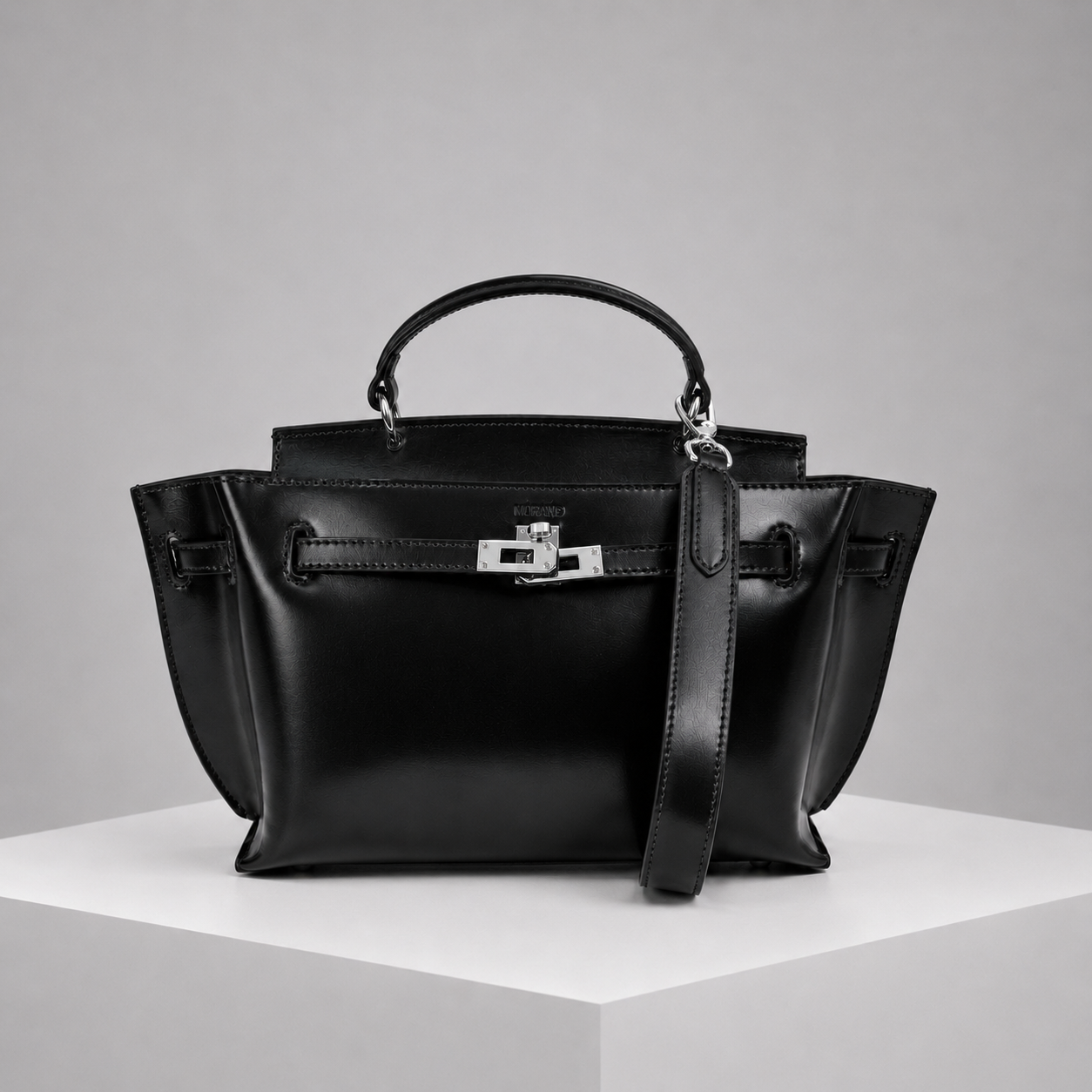 Le H 30 Black Leather Shoulder Bag (PRE-ORDER)
