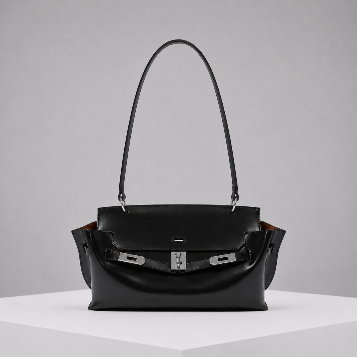 Le H 42 Black Leather Shoulder Bag (PRE-ODER)