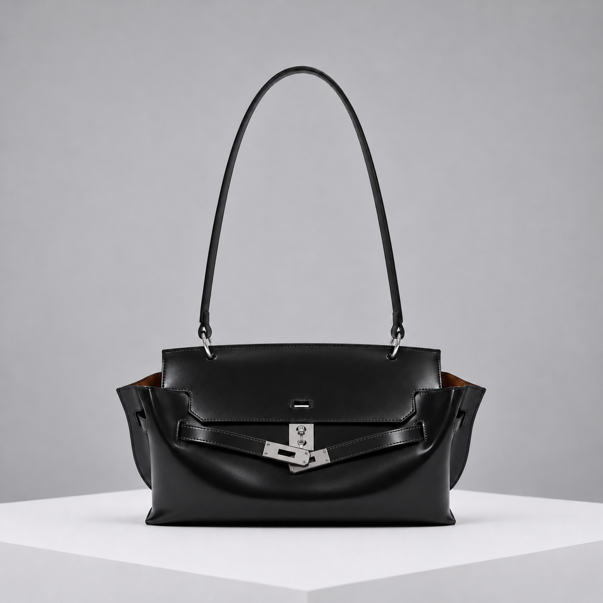 Le H 42 Black Leather Shoulder Bag (PRE-ODER)