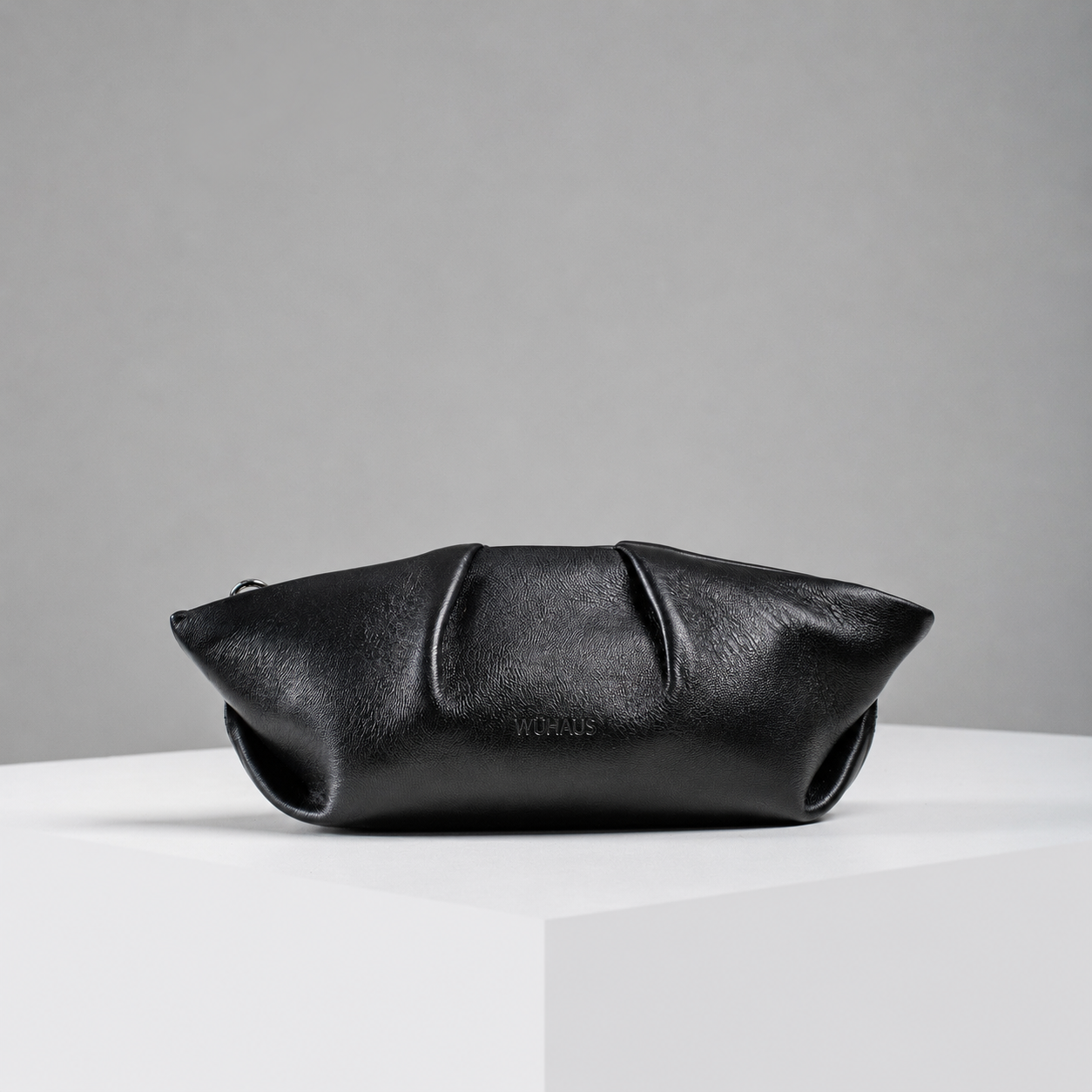 Mori Black Lightweight Leather Clutch
