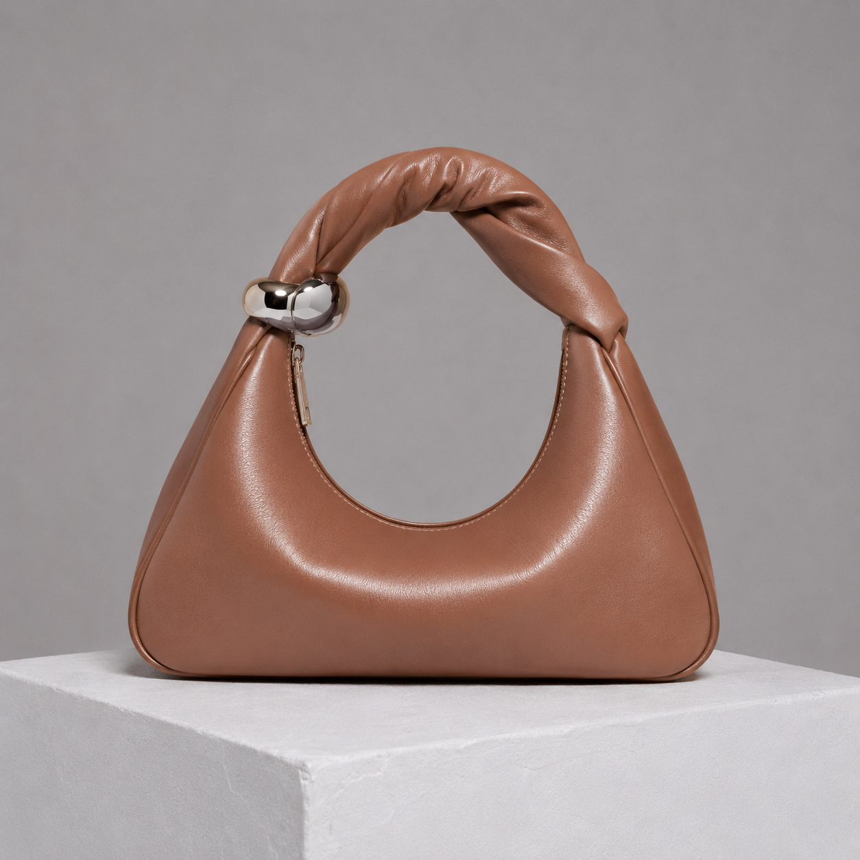 Orbit Lightweight Tan Leather Sculptural Bag (COMING SOON)