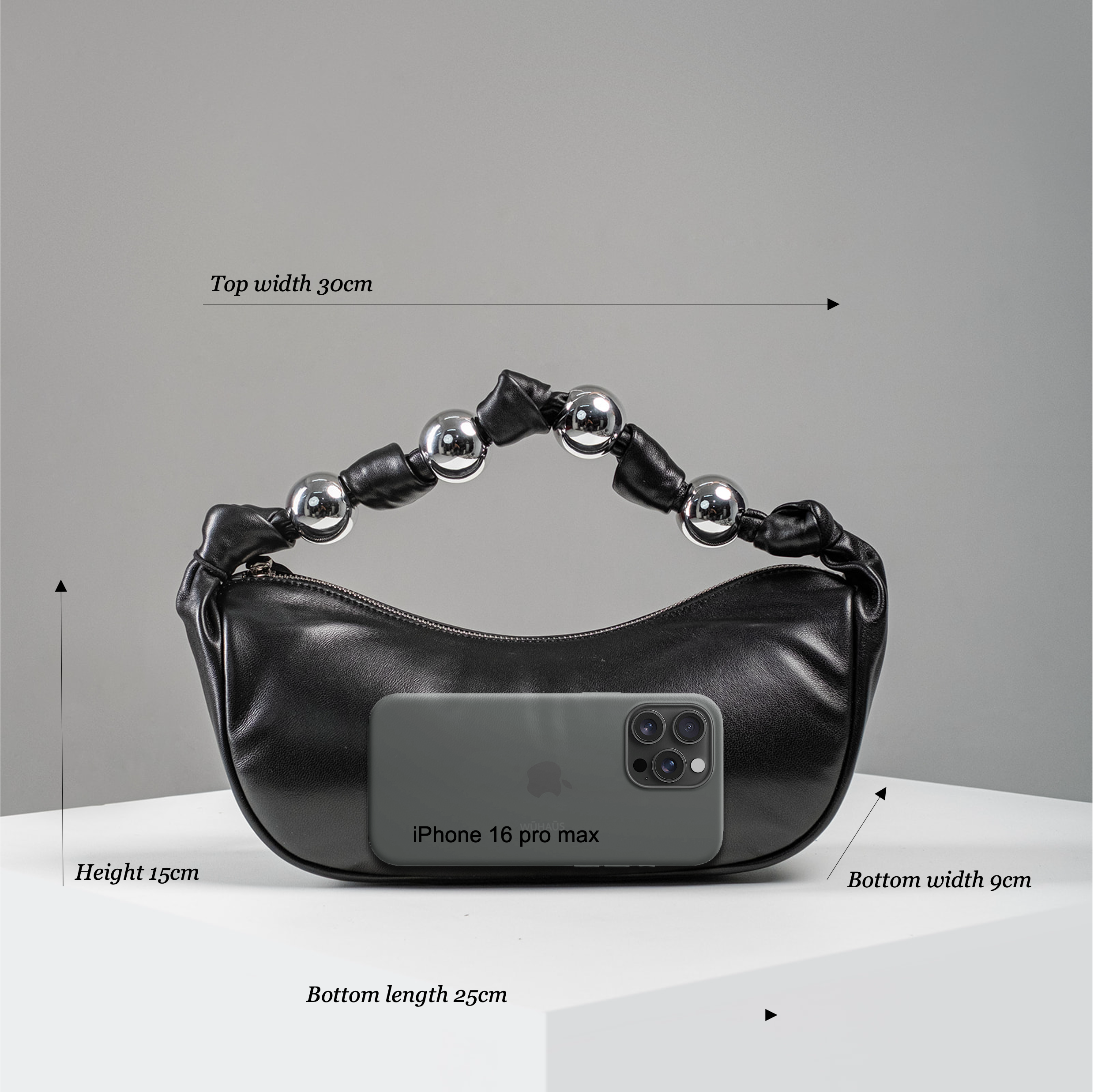Orba Lightweight Leather Sculptural Shoulder Bag