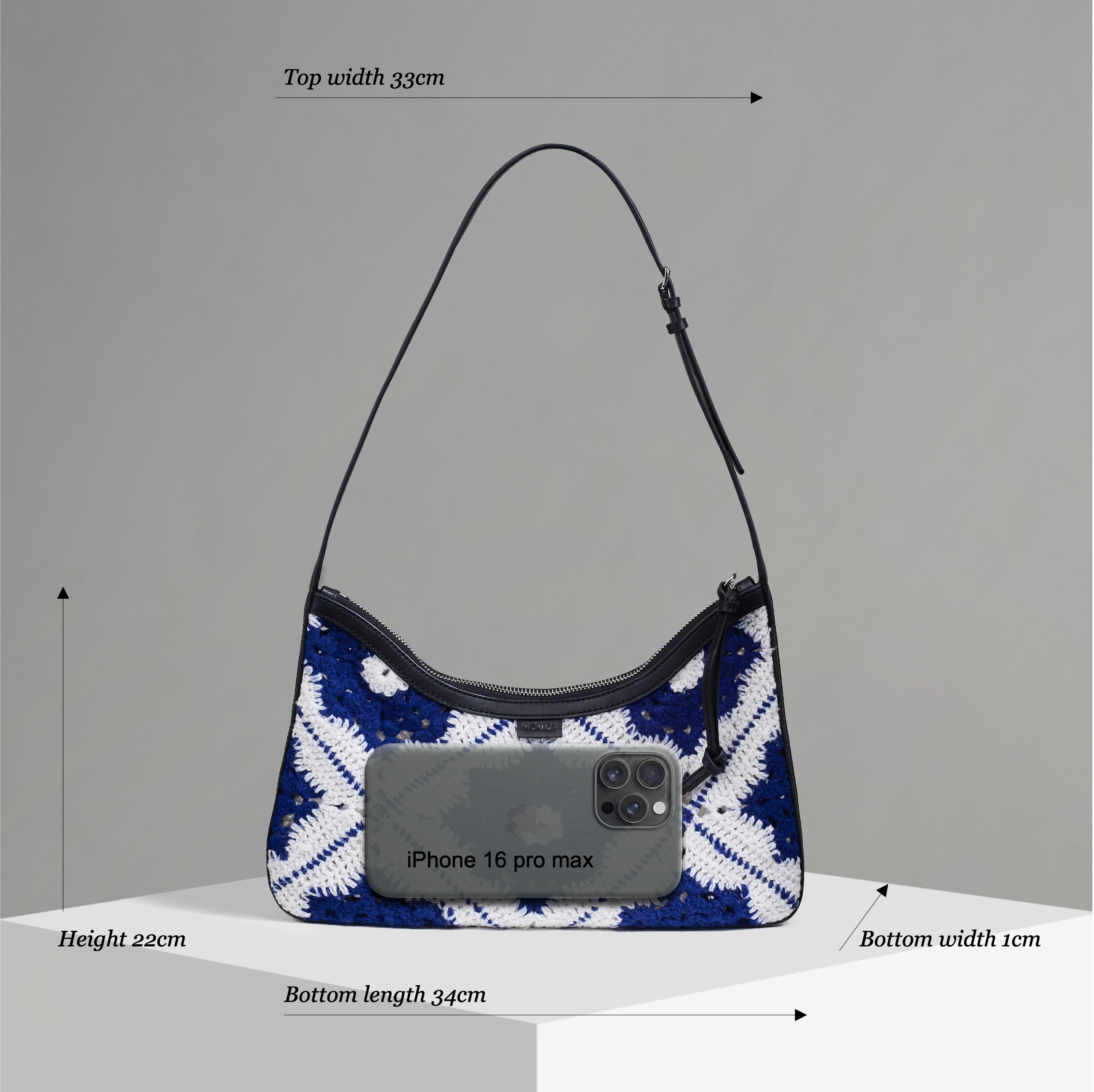 Veil Lightweight Sculptural Wool Shoulder Bag