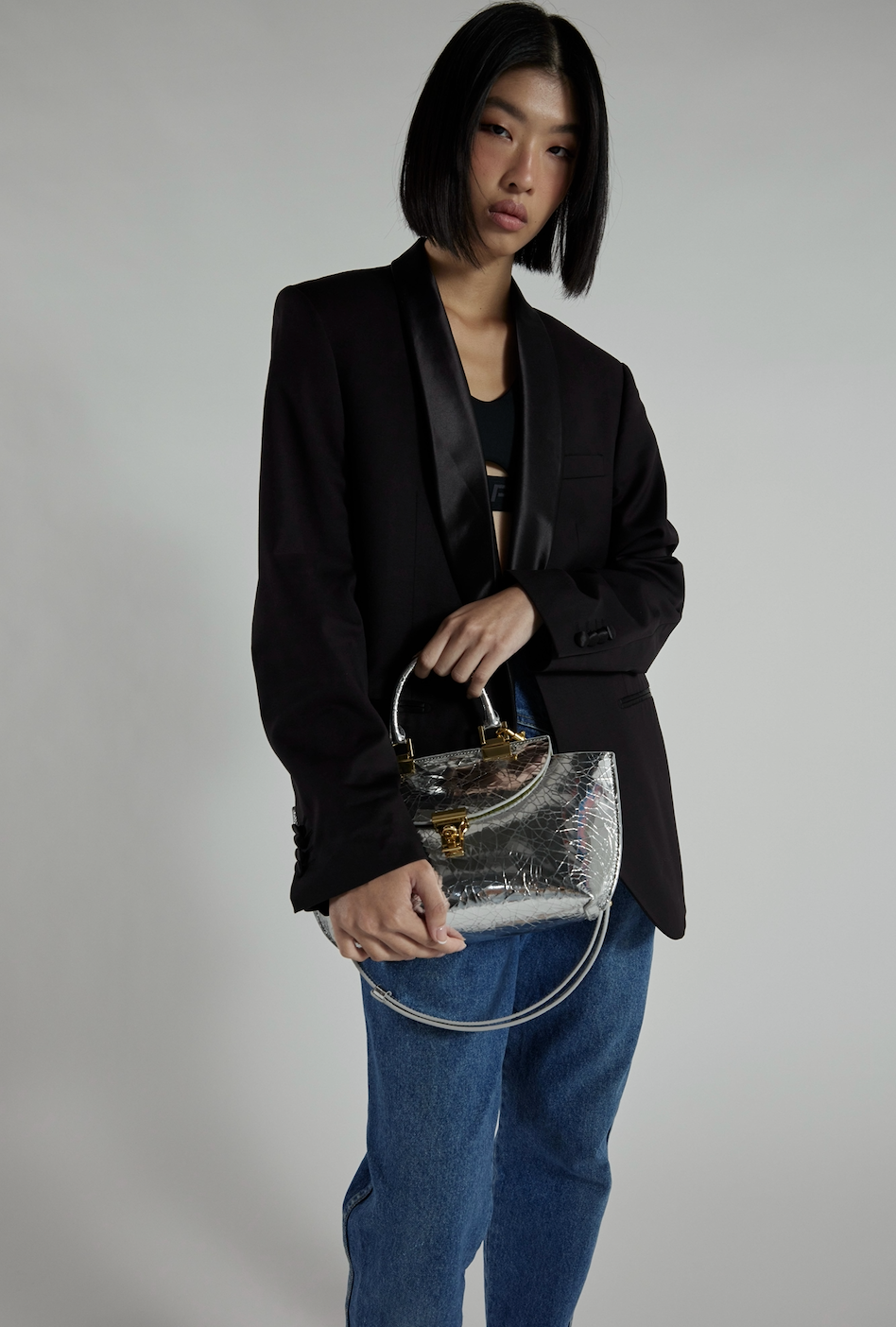 Le Bon 20 Silver Foil Top Handle