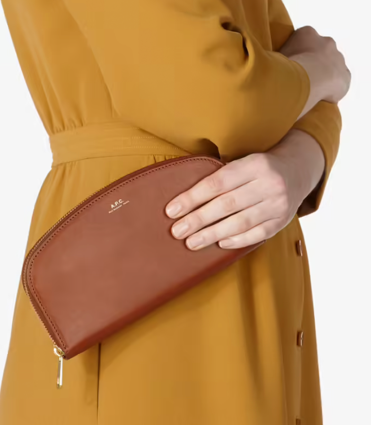 A.P.C Demi-lune Long Wallet Wine