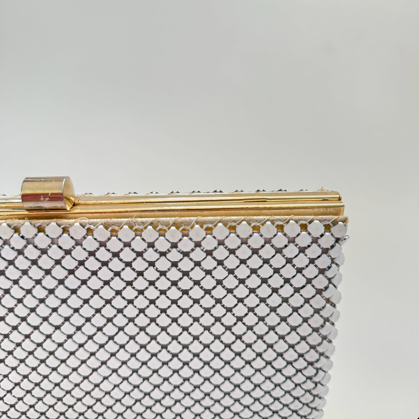 Vintage 1970s White Ultra Mesh Purse