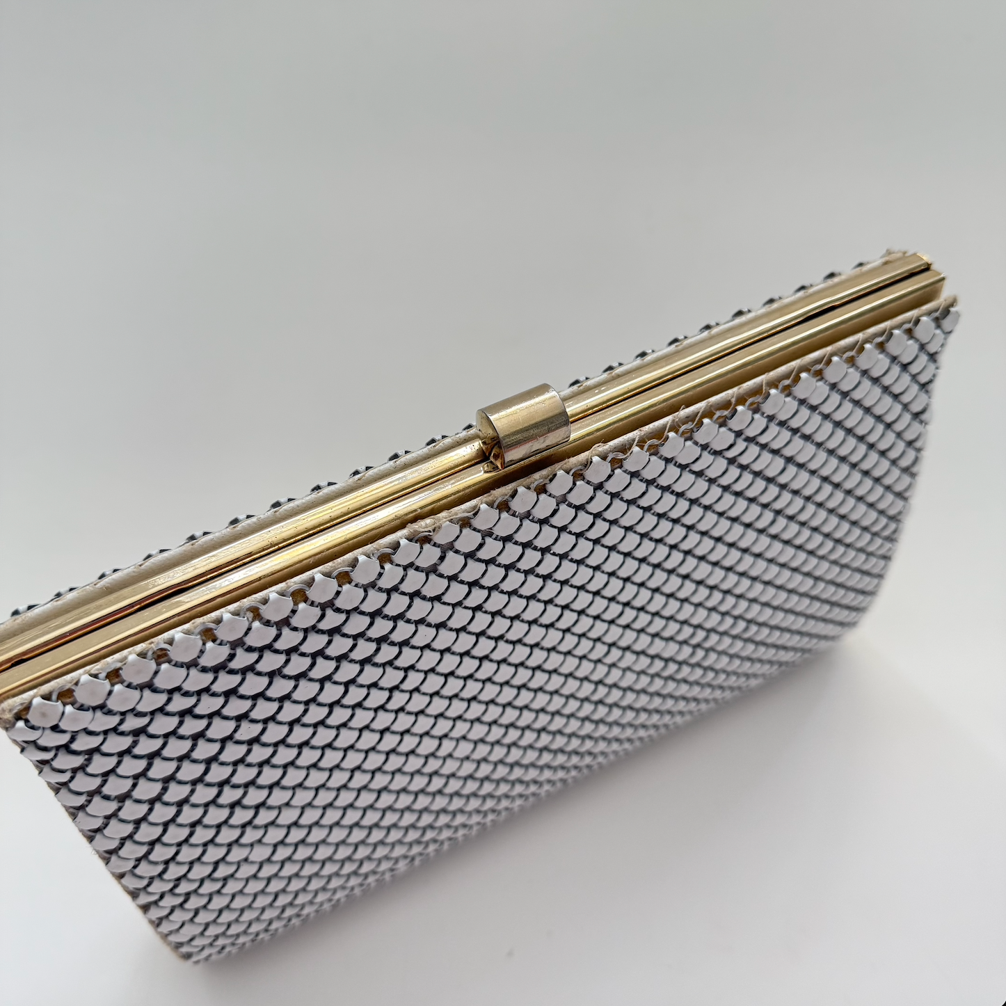 Vintage 1970s White Ultra Mesh Purse