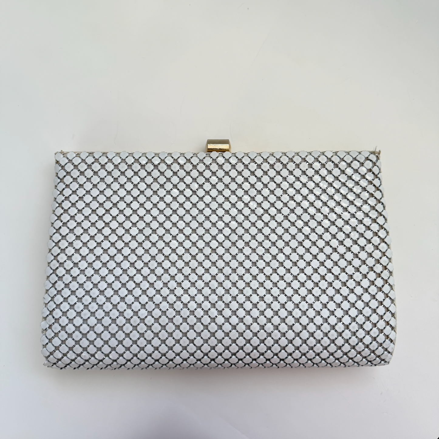 Vintage 1970s White Ultra Mesh Purse