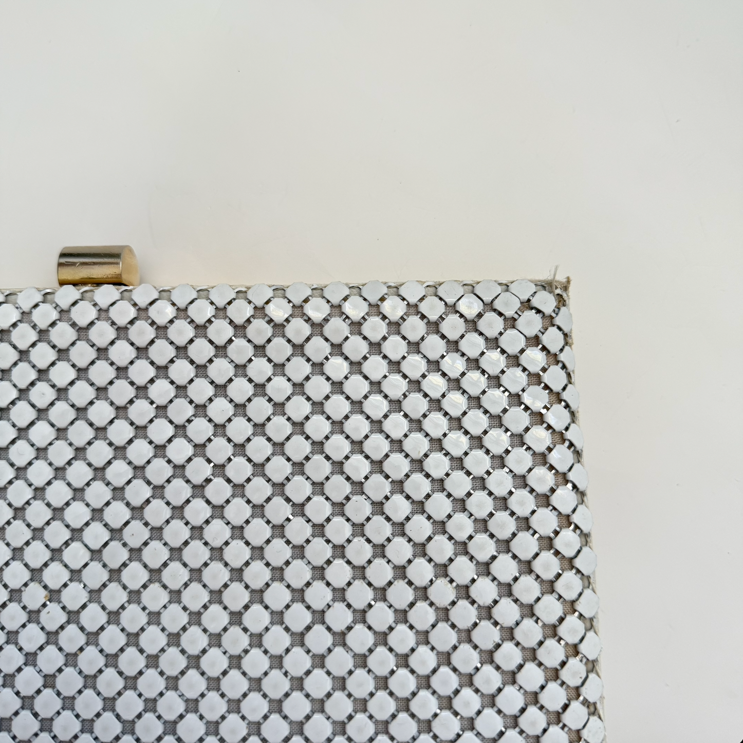 Vintage 1970s White Ultra Mesh Purse