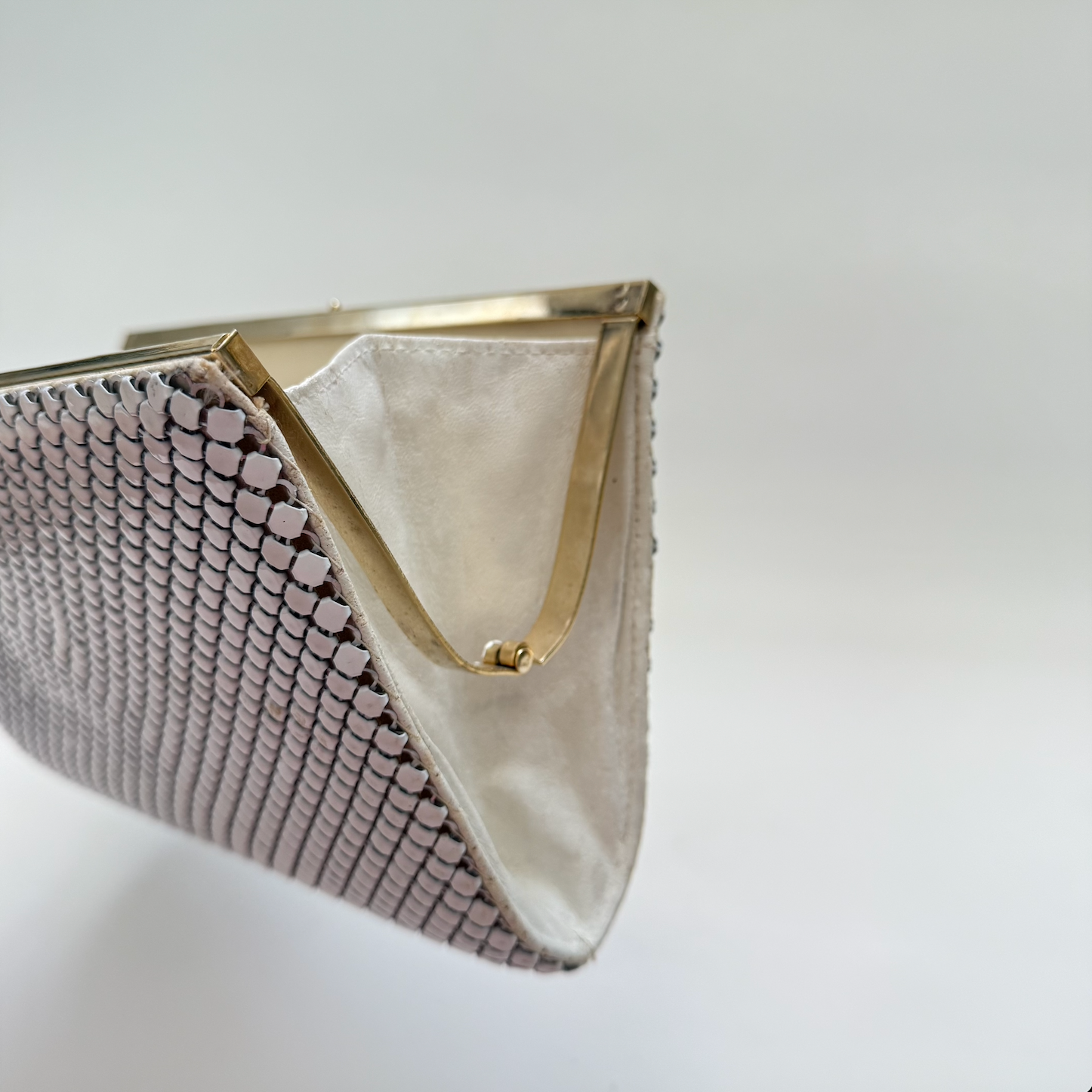Vintage 1970s White Ultra Mesh Purse