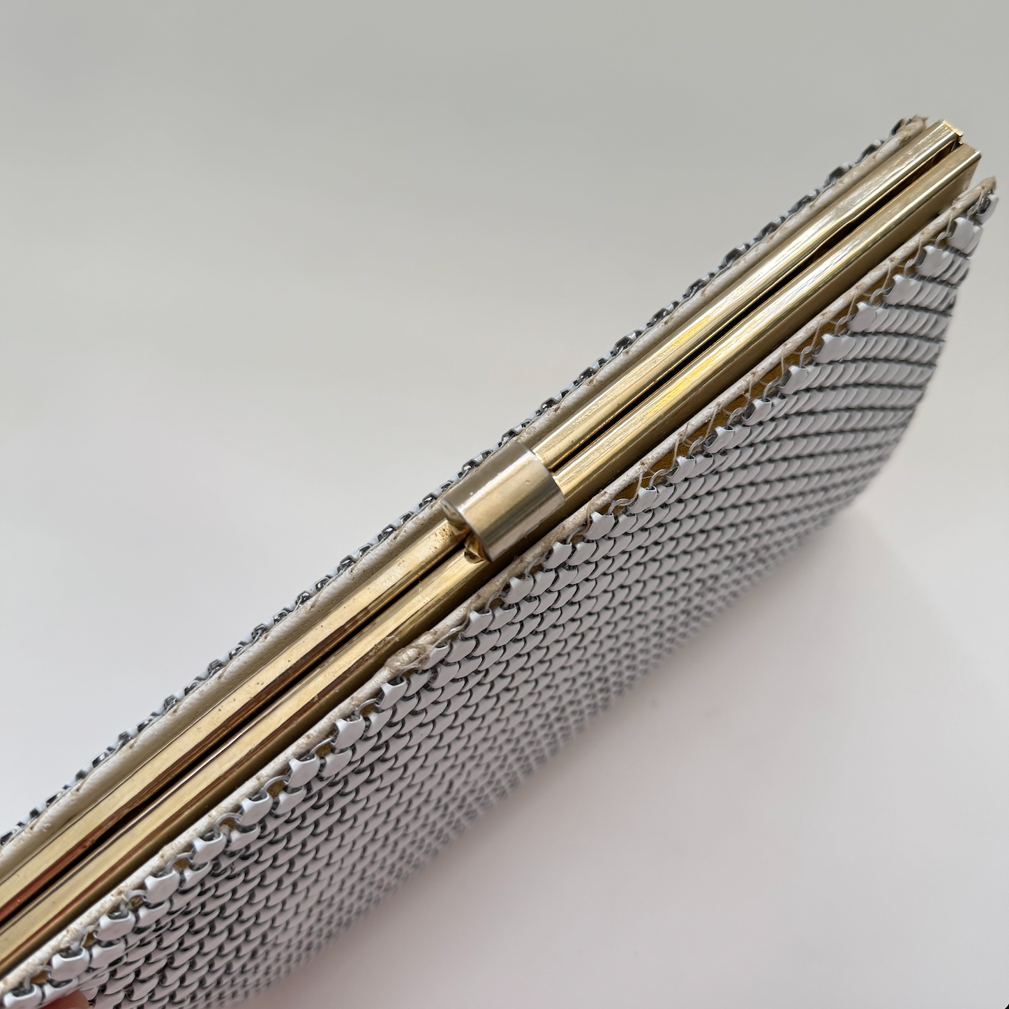 Vintage 1970s White Ultra Mesh Purse