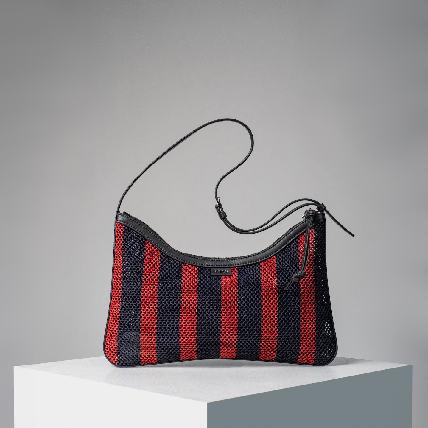 Veil Net Navy & Wine Shoulder Bag (COMING SOON)