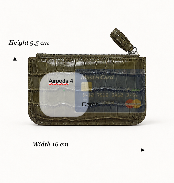 Le Coin Moss Croco-Embossed (Coming Soon)