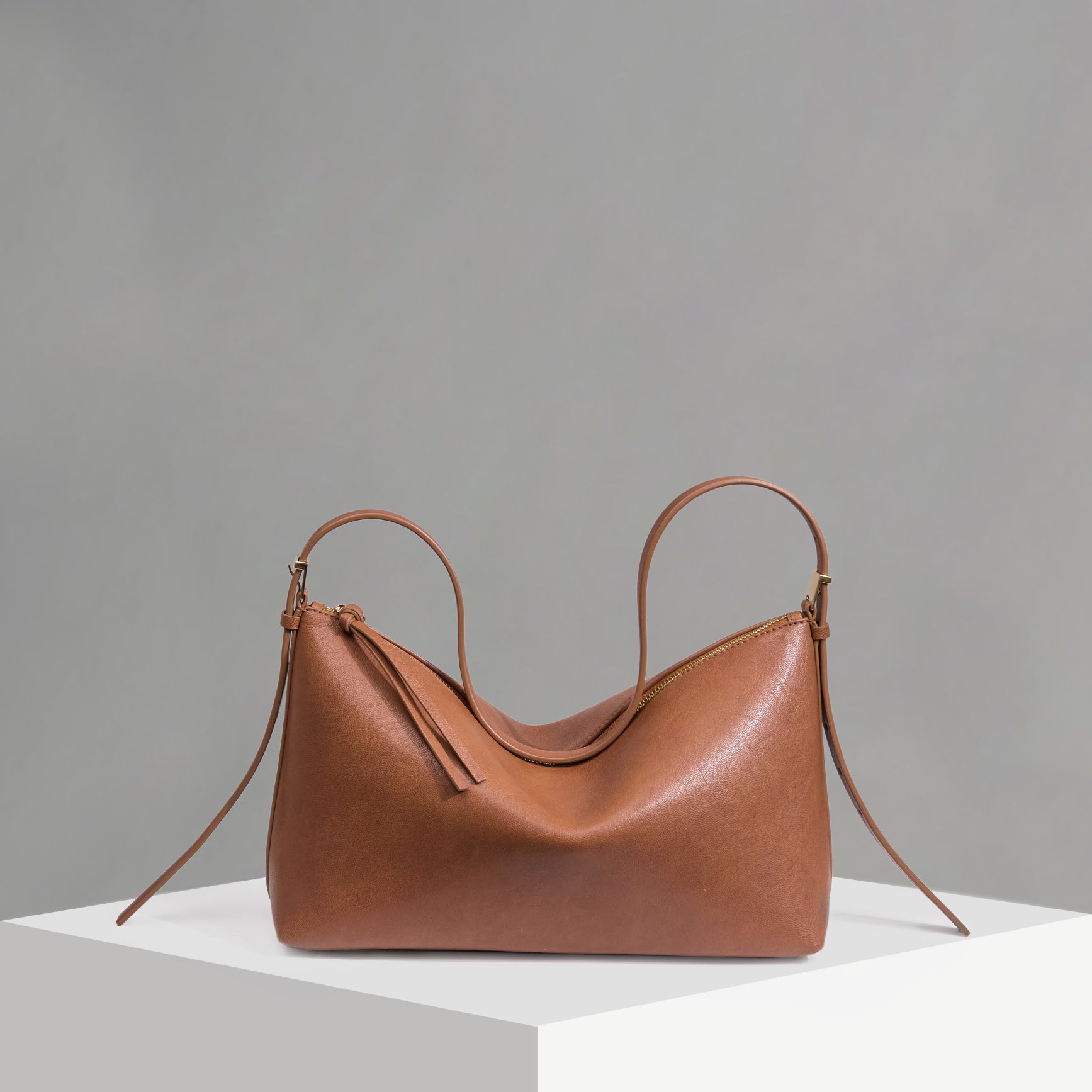 Dune Pebbled Goat Tan Shoulder Bag (COMING SOON)