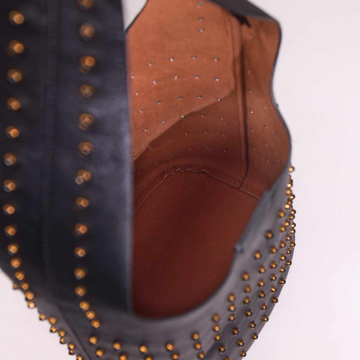 Vessel Stud Black Lamb Bucket Bag (limited edition)