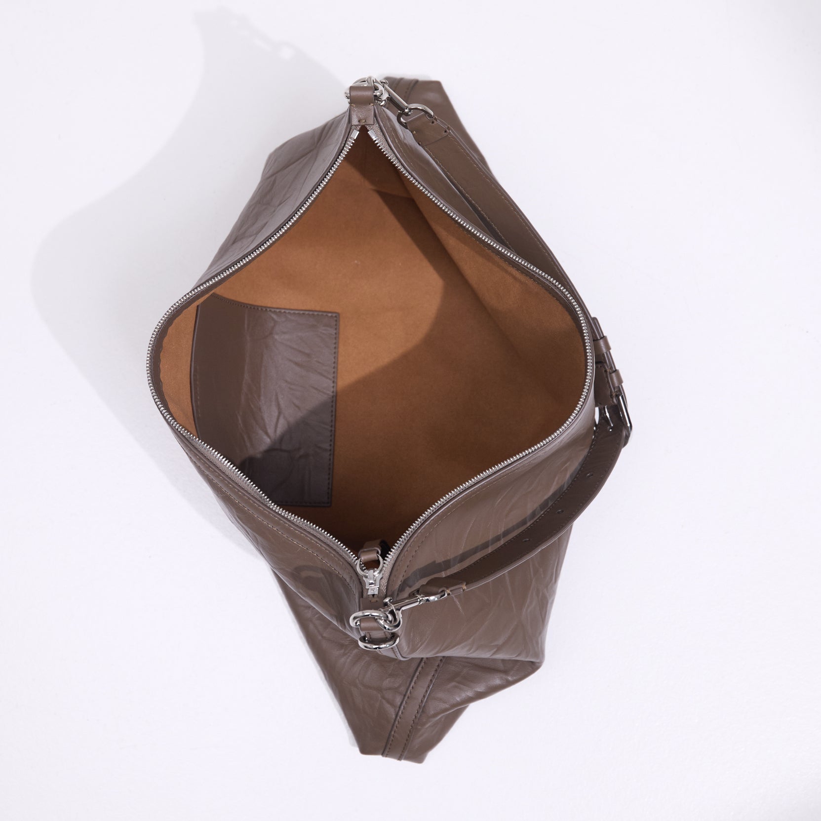 Helix Biscuit Distressed Shoulder Bag