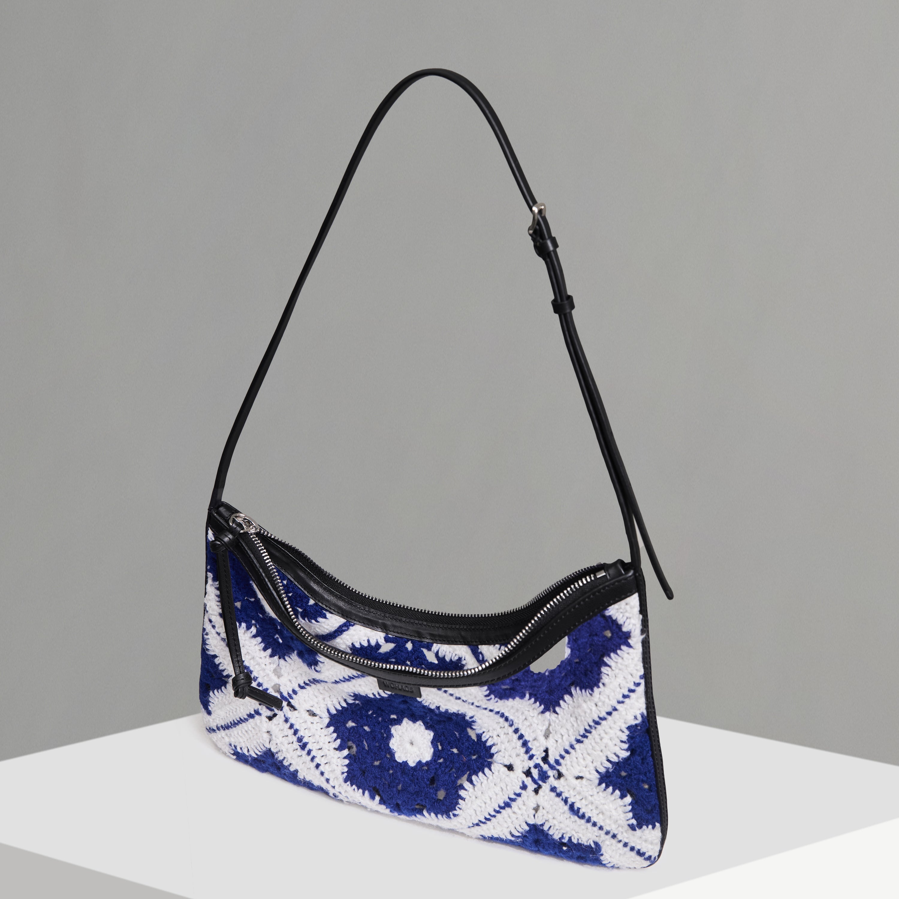 Veil African Violet Hand-knitted Shoulder Bag