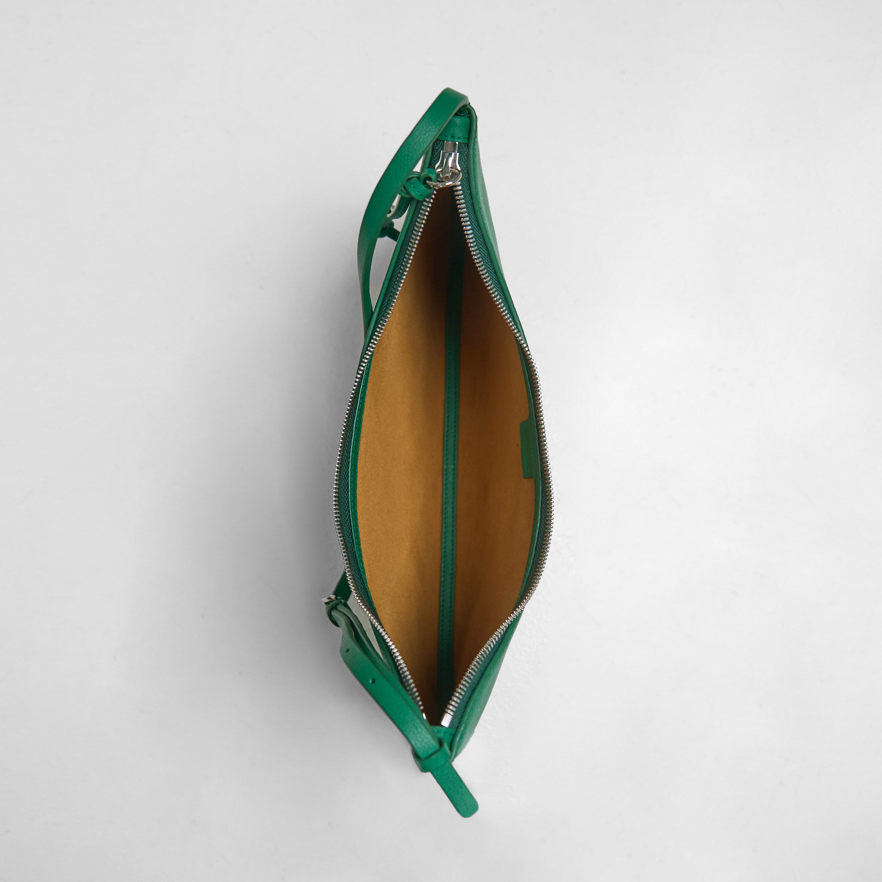 Veil Kale Green Calf Leather Shoulder Bag