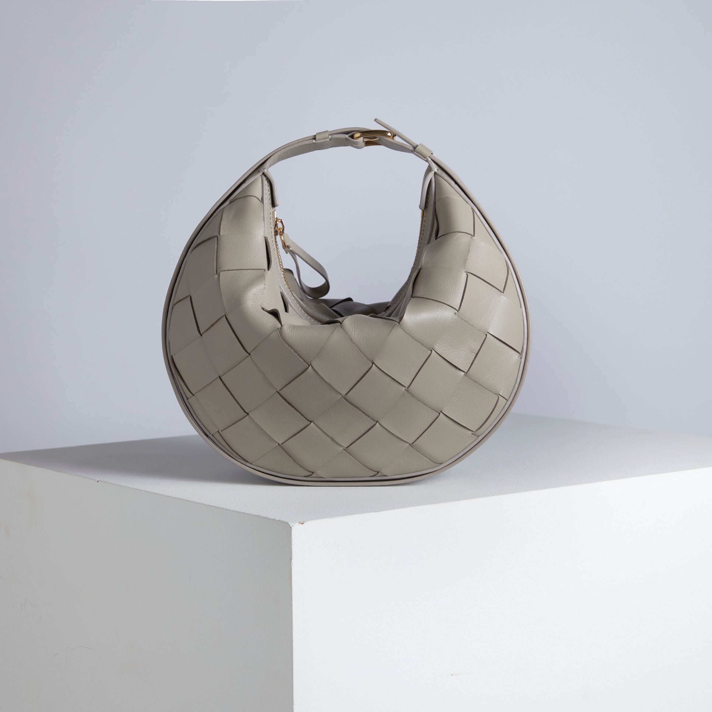 Cookie 28 Woven Mink Shoulder Bag