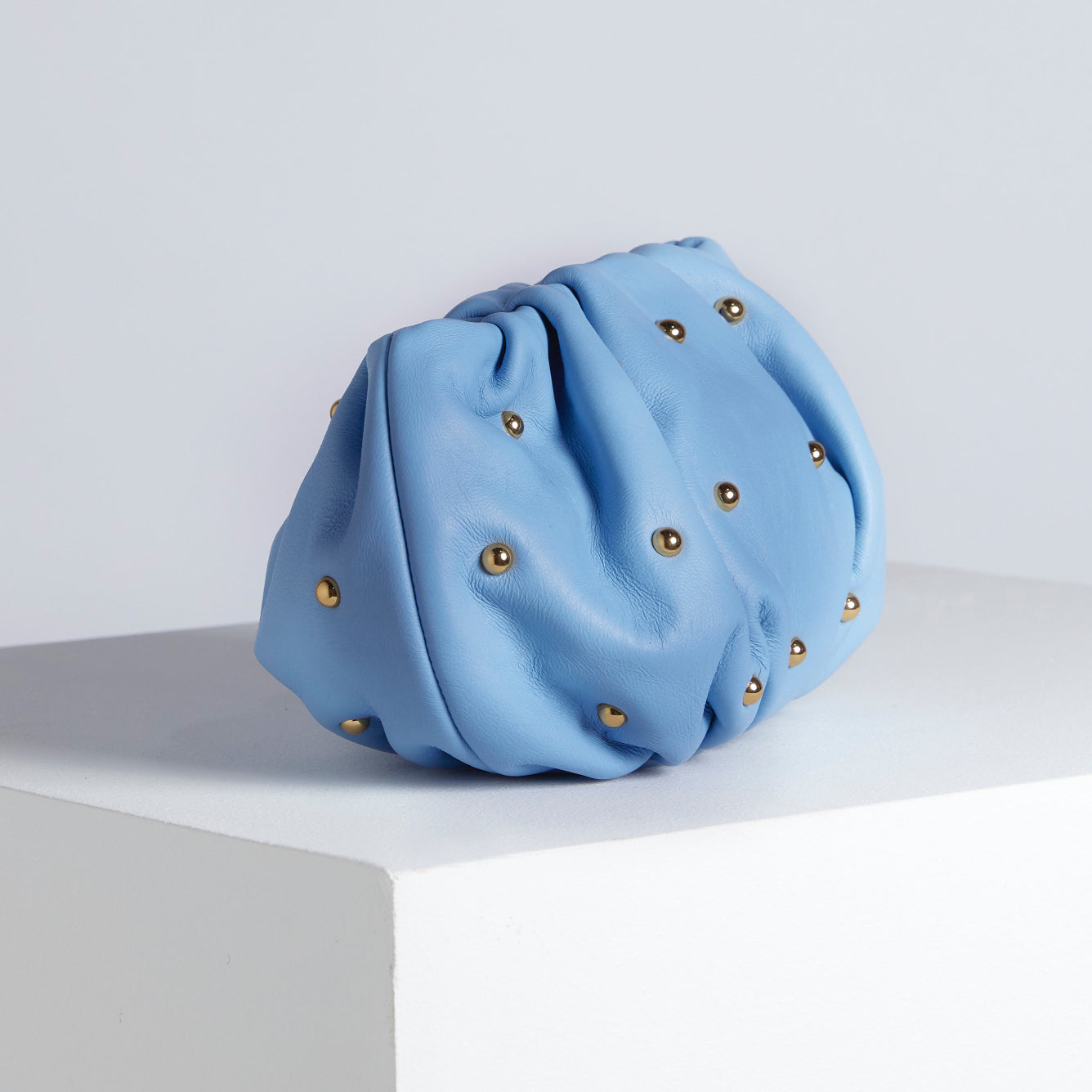 Bubble 8 Stud Sky Blue Clutch