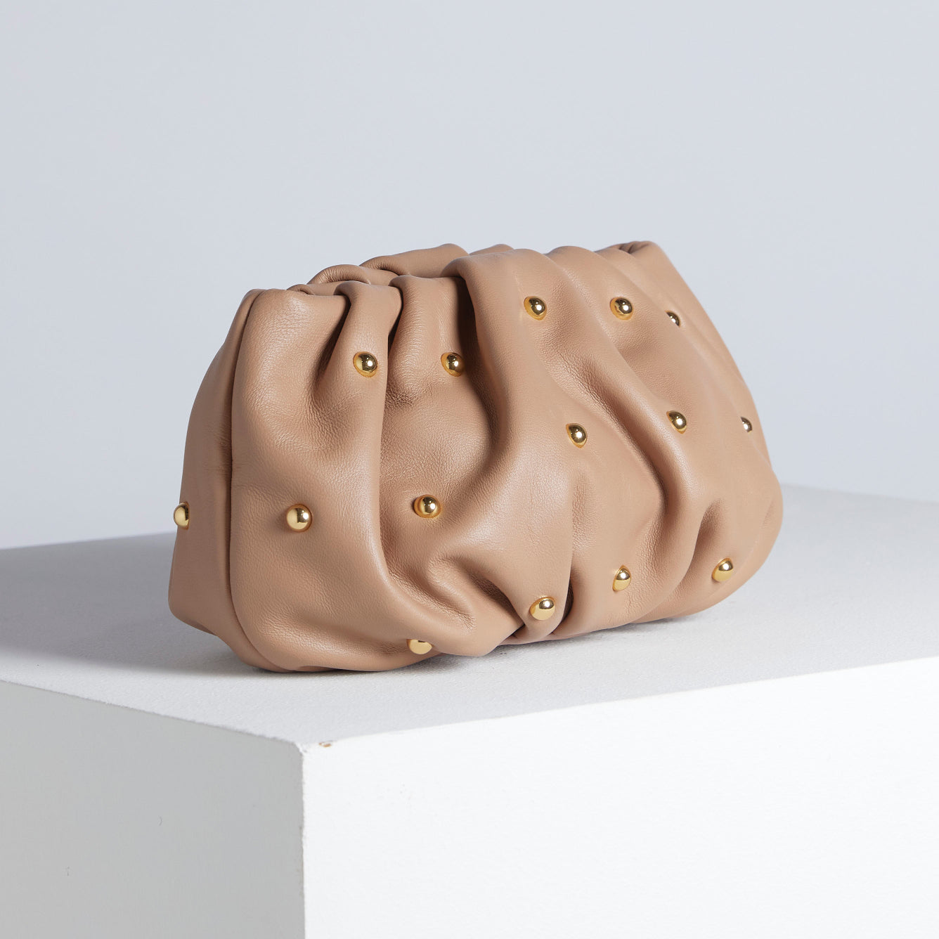 Bubble 8 Stud Desert Taupe Clutch