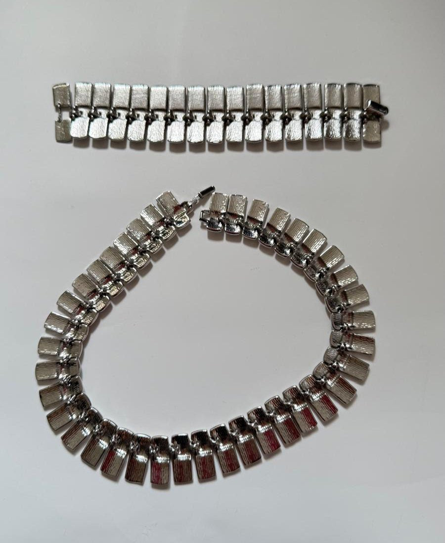 Vintage 1970s Modernist Statement Silver Bracelet