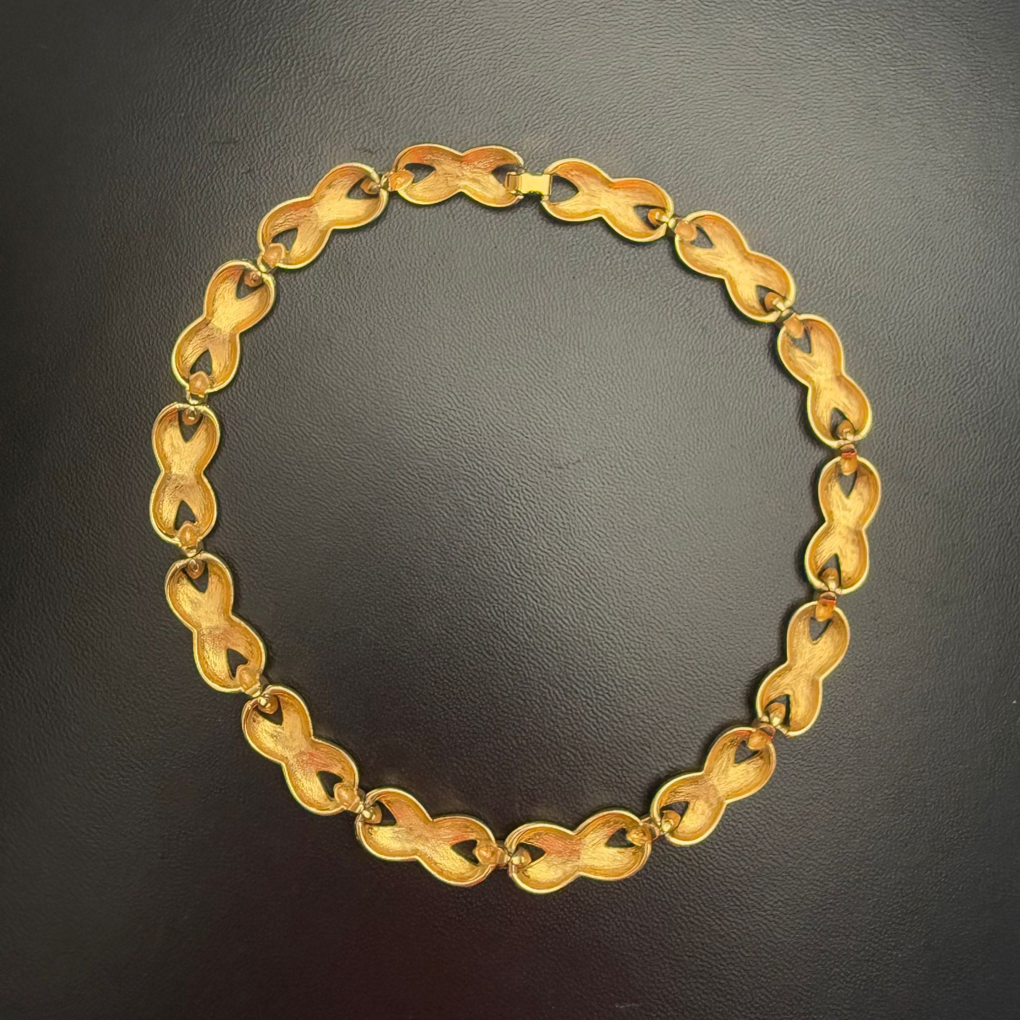Vintage 1980s Gold Twist Necklace