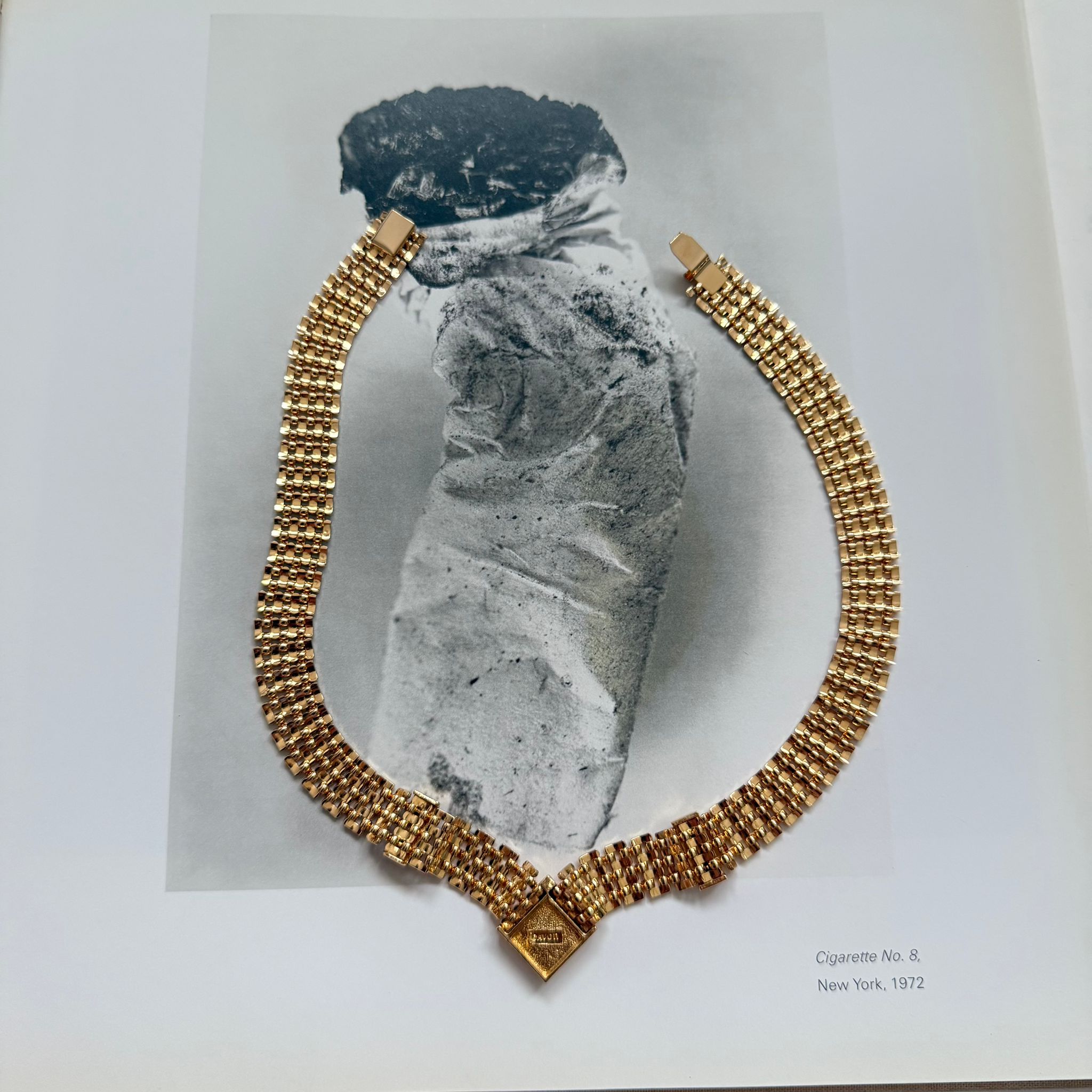 Vintage Avon Gold Panther Link V Crystal Pavé Collar Necklace