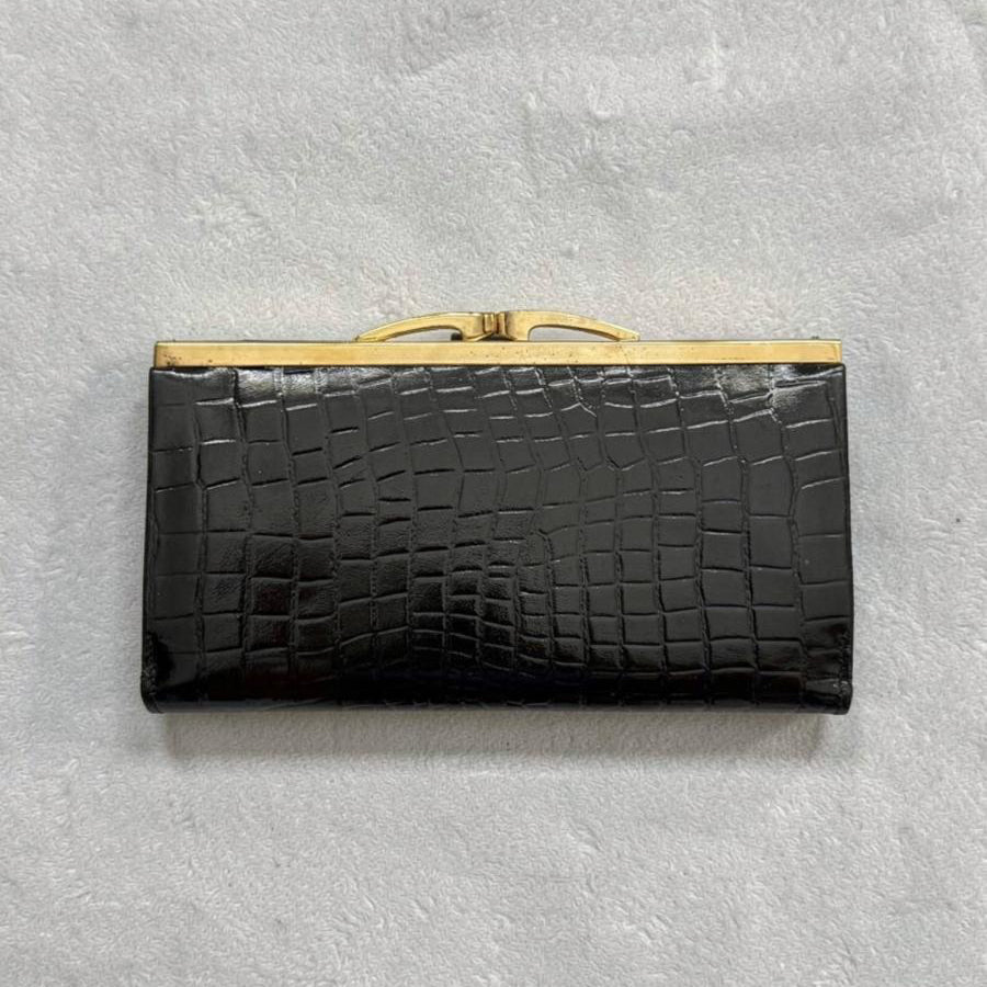 Vintage 90s Nembo Genuine Leather Black Wallet