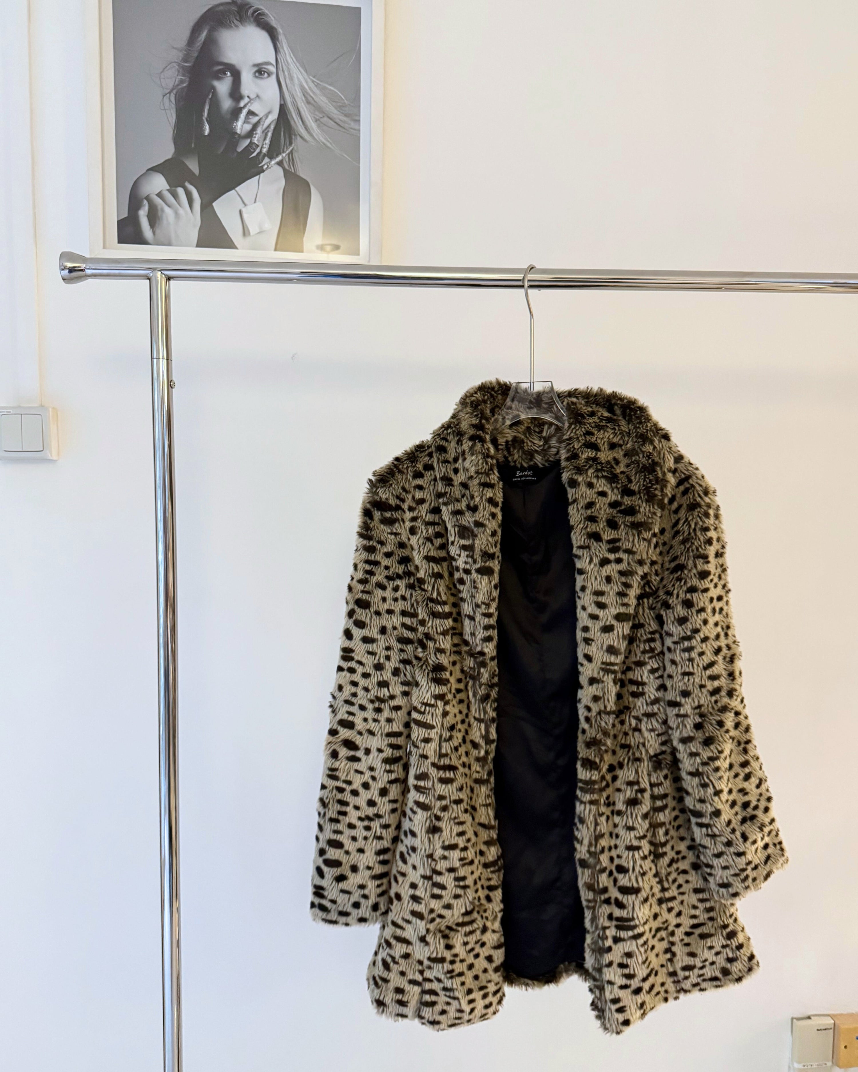 BARDOT Faux Fur Coat in Leopard
