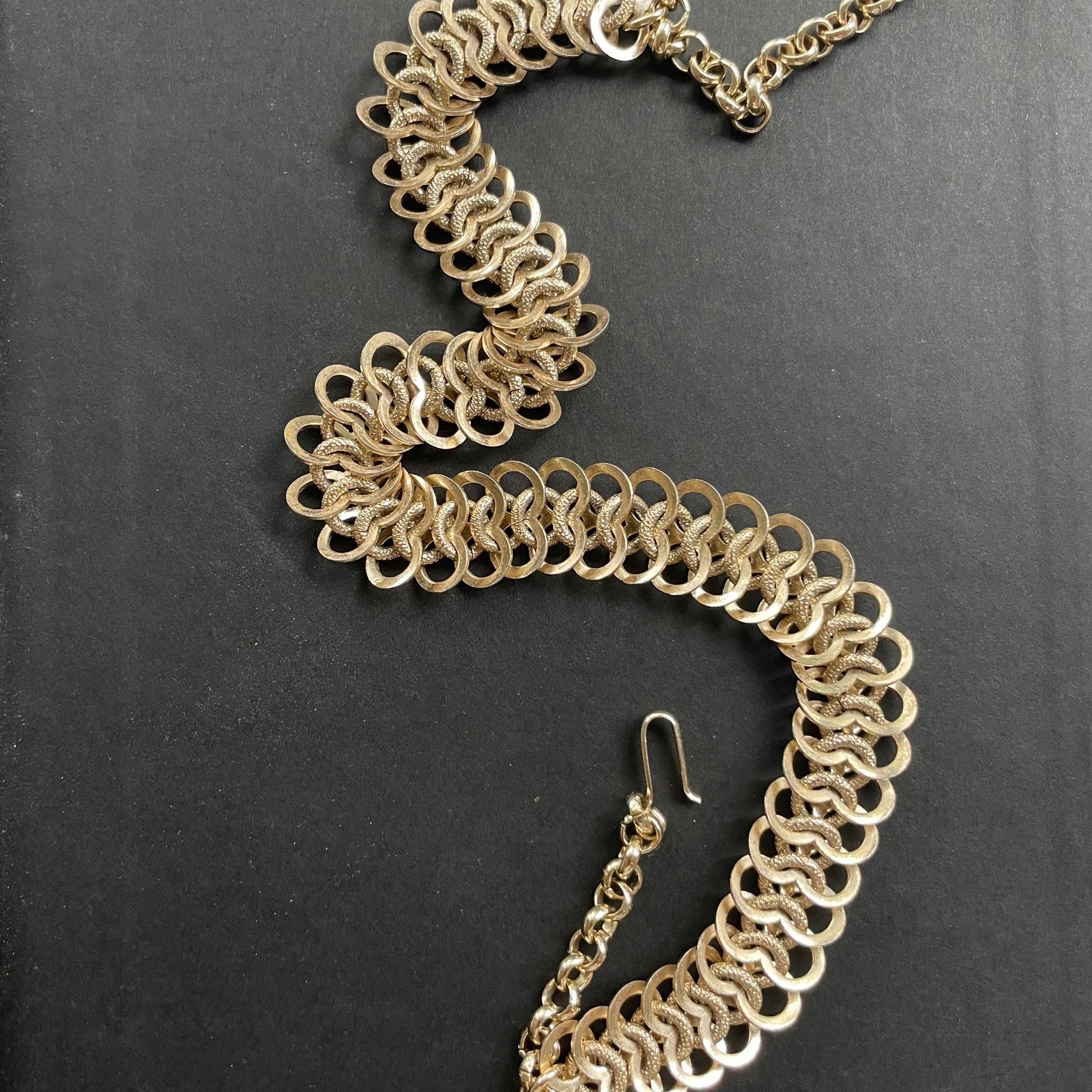 Vintage W. Germany champagne Collar Necklace - WŪHAŪS